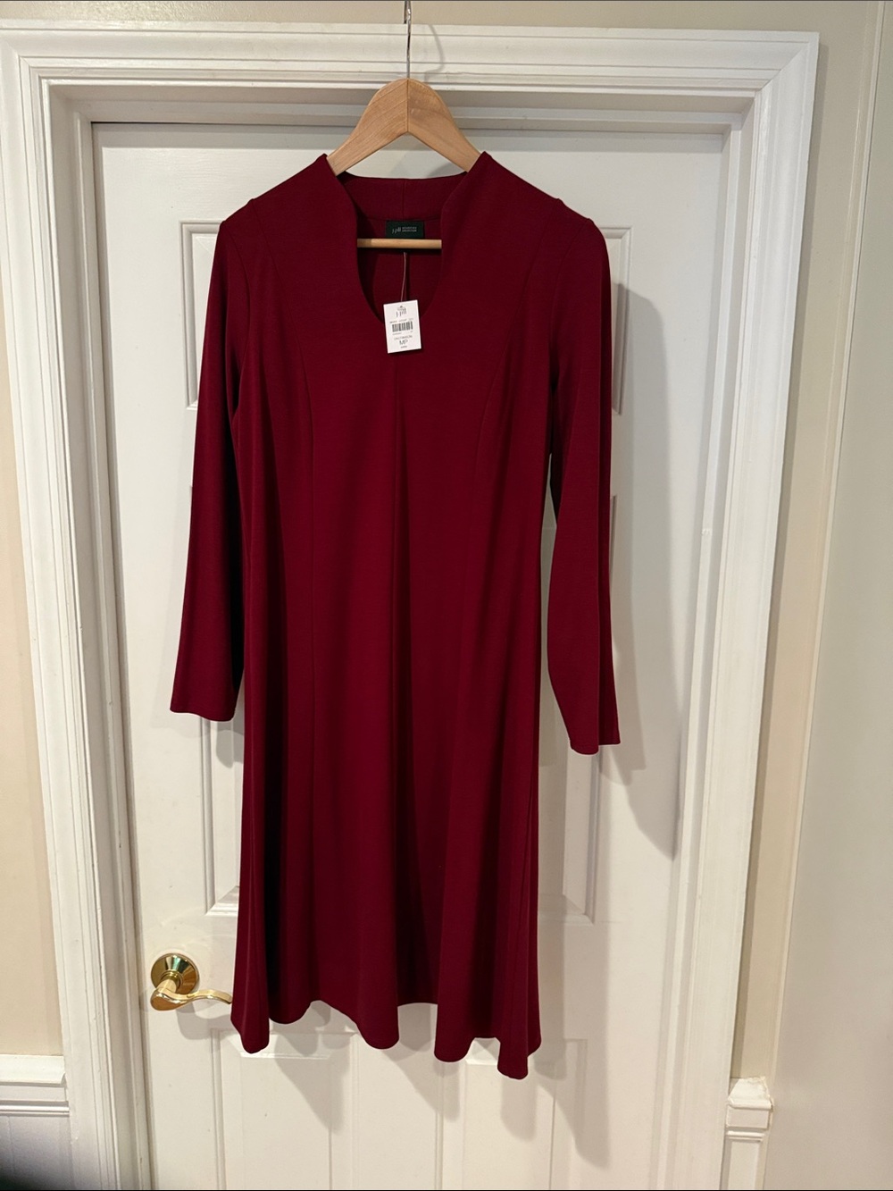 J. Jill Elegant Burgundy Midi Dress